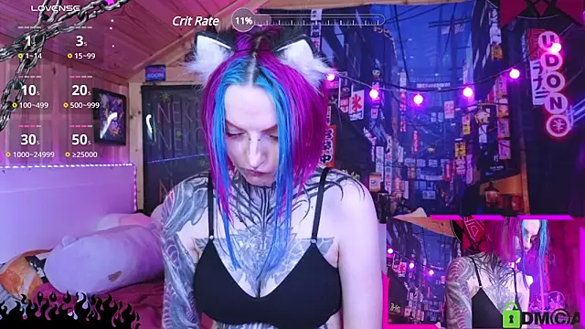 Snapshot of NekoCyber chatting on 02/15/25, 08:11 NekoCyber online show from 02/15/25, 08:11