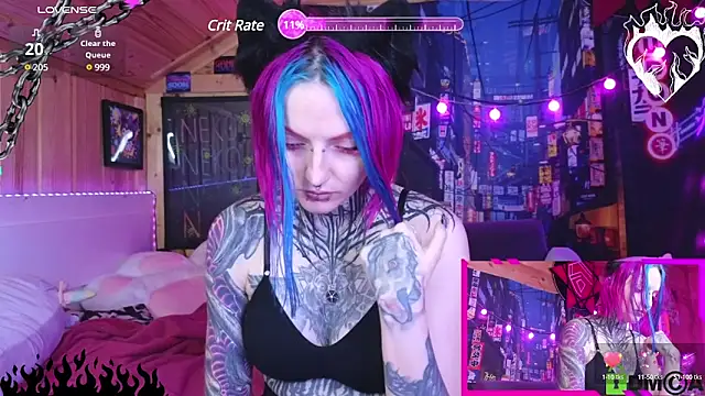 Snapshot of NekoCyber chatting on 02/22/25, 05:23 NekoCyber online show from 02/22/25, 05:23