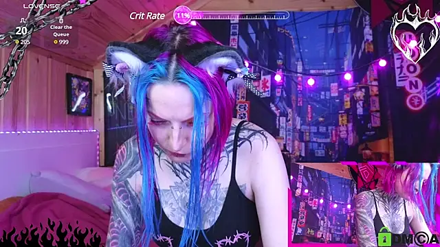 Snapshot of NekoCyber chatting on 02/23/25, 05:12 NekoCyber online show from 02/23/25, 05:12