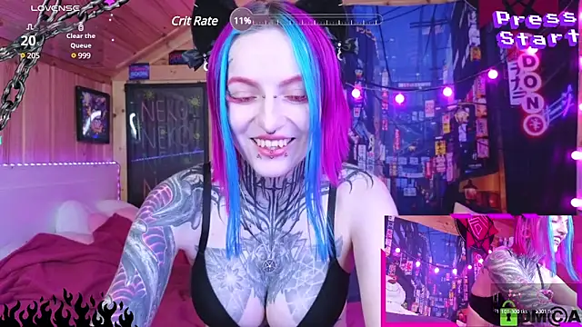 Snapshot of NekoCyber chatting on 03/23/25, 05:00 NekoCyber online show from 03/23/25, 05:00